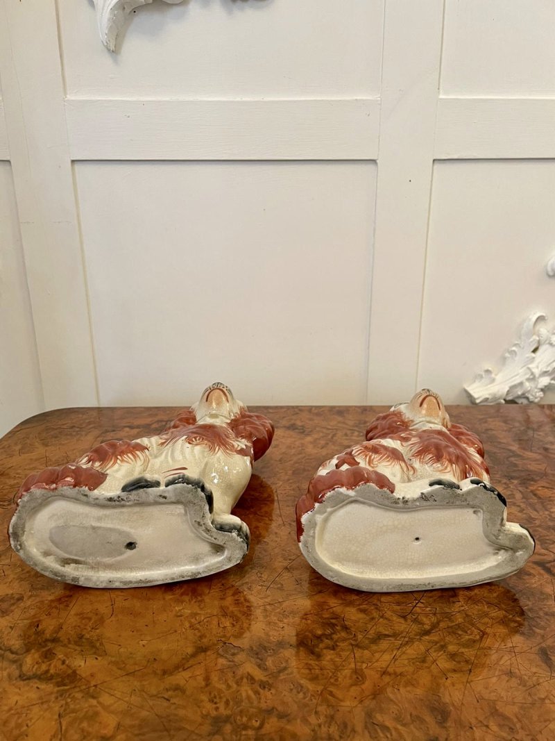 Pair of Antique Victorian Staffordshire Dogs - Image 11